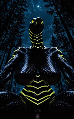 anthro bouncing_breasts breasts duo female forest genitals male male/female night nude outside penetration penis photorealism plant pussy realistic riding scales sex teeth tree vaginal vaginal_penetration furproxy_director reptile scalie snake animated webm