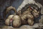 after_rape after_sex amputee anthro bodily_fluids cum cum_in_pussy cum_inside disability duo female gaping gaping_pussy genital_fluids genitals pussy quadruple_amputee rear_view solo tail_raised hyperion gnoll hyaenid mammal