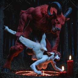 2_horns 5_fingers abdominal_bulge abs ambiguous_penetration animal_genitalia animal_penis anthro anthro_on_anthro anthro_penetrated anthro_penetrating anthro_penetrating_anthro anthro_penetrating_female ass_up balls biceps big_balls big_breasts big_dom_small_sub big_penis black_balls black_genitals black_horn black_penis bodily_fluids bovid_horn breasts butt candle caprine_horn claws cloven_hooves curved_horn detailed_background dominant dominant_male dripping duo equine_genitalia equine_penis erection fangs female female_anthro female_on_anthro female_penetrated fingers fire forced forest from_behind_position fur genital_fluids genitals grabbing hooves horn huge_penis interspecies large_penetration larger_anthro larger_male leg_grab light looking_pleasured magic male male/female male_anthro male_on_anthro male_penetrating male_penetrating_anthro male_penetrating_female medial_ring monotone_body muscular muscular_anthro muscular_male nature nature_background night nipples nude nude_anthro nude_female nude_male occult_symbol open_mouth outside pecs penetration penile penile_penetration penis pentagram pink_genitals pink_penis plant rape realistic red_body red_eyes red_fur ridiculous_fit rough_sex saliva sex sharp_teeth short_tail side_view size_difference smaller_anthro smaller_female smaller_penetrated star submissive submissive_female summoning_circle symbol tail tail_tuft teeth tongue tongue_out tree tuft unguligrade vein veiny_penis white_body white_fur gridanon bovid caprine caprine_demon demon goat goat_demon mammal sheep 3d_(artwork) detailed digital_media_(artwork) hi_res stable_diffusion