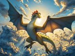 angels_with_scaly_wings cloud female feral flying sky solo spread_wings sun wings autosnep adine_(angels_with_scaly_wings) dragon wyvern hi_res