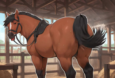 animal_genitalia animal_pussy anthro anthro_penetrated bestiality bodily_fluids brown_body dripping duo equine_pussy faceless_character faceless_male fellatio female female_focus female_on_human feral genital_fluids genitals harness human_on_feral human_penetrating interspecies looking_back male male/female male_penetrating oral outside penetration penile penile_penetration penis pussy quadruped reins saliva sex side_view stable malen4622 equid equine horse human mammal animated short_playtime webm