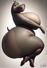 big_breasts big_butt breasts butt female huge_breasts huge_butt what jfurryart605 madagascar_(series) gloria_the_hippopotamus hippopotamid mammal animated attempted_signature hi_res webm