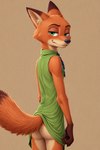 anthro butt clothing disney fur green_eyes looking_at_viewer looking_back male presenting raised_tail smile smiling_at_viewer smug smug_face solo zootopia angry_puppy nick_wilde canid canine fox mammal hi_res