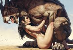 ambiguous_penetration anthro anthro_penetrating anthro_penetrating_human breasts duo female female_on_anthro horn human_on_anthro human_penetrated interspecies male male/female male_on_human nude outdoors penetration sex side_view hyperion charr felid feline human mammal