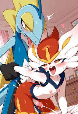 ahegao anal anal_penetration anthro anthro_on_anthro anthro_penetrated anthro_penetrating anthro_penetrating_anthro blush bodily_fluids cum cum_in_ass cum_inside cum_while_penetrated duo ejaculation_while_penetrated genital_fluids inside looking_pleasured male male/male male_penetrated male_penetrating male_penetrating_male nipples penetration sex anguirus12345 nintendo pokemon cinderace generation_8_pokemon inteleon pokemon_(species) hi_res