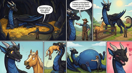 4_toes belly duo farm feet female feral male male/female mythology toes toperplayer vore dragon equid equine horse human mammal mythological_creature mythological_scalie scalie