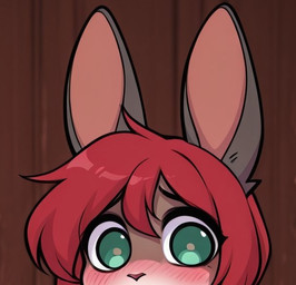 anthro brown_body brown_fur female female/female fur green_eyes looking_at_viewer solo lagomorph leporid mammal moonflower rabbit invalid_tag meme story