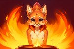 anthro breasts canid canine female fire fox fur looking_at_viewer mammal nenvul nipples nude orange_body orange_eyes orange_fur small_breasts smile solo white_body white_fur