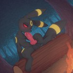 animal_genitalia animal_penis autofellatio balls black_body black_fur bodily_fluids canine_genitalia feral fur genital_fluids genitals male masturbation oral oral_masturbation penile penile_masturbation penis solo twinkaton nintendo pokemon canid canine eeveelution generation_2_pokemon mammal pokemon_(species) umbreon hi_res