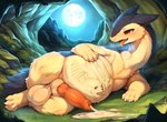 after_vore animal_genitalia animal_penis balls big_balls big_penis bodily_fluids bone canine_penis cum digestion feral genital_fluids genitals knot male penis skull solo vore thedavid generation_2_pokemon pokemon_(species) typhlosion hi_res