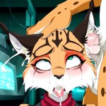 ahegao anthro anthro_on_anthro anthro_penetrated anthro_penetrating anthro_penetrating_anthro balls blush bodily_fluids cheek_tuft countershading cross-eyed cum cum_from_mouth cum_from_nose cum_in_ear cum_in_mouth cum_in_nose cum_inside cum_on_tongue cum_through duo ear_penetration ejaculation eye_roll faceless_character faceless_male facial_tuft female female_focus female_penetrated forced fucked_silly fur genital_fluids genitals green_eyes hand_on_head head_grab inner_ear_fluff leaking_cum looking_pleasured looking_up male male/female male_penetrating male_penetrating_female markings mindfuck multicolored_body open_mouth orange_body orange_fur orgasm penetration penile penile_penetration penis sex solo_focus spots spotted_body spotted_fur tears tongue tongue_out tuft vein veiny_penis white_body white_fur anonymous_director nintendo star_fox miyu_(star_fox) felid feline lynx mammal hi_res