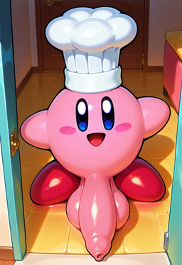 balls big_balls big_penis blue_eyes blush chef_hat clothing flaccid footwear foreskin genitals hat headgear headwear humanoid_genitalia humanoid_penis hyper hyper_genitalia long_foreskin looking_at_viewer male not_furry nude open_mouth penis pink_body red_clothing red_footwear red_shoes shoes smile smiling_at_viewer solo tight_foreskin unretracted_foreskin video_games boxen549 kirby_(series) nintendo kirby alien mammal waddling_head hi_res