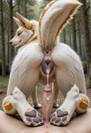 after_sex all_fours animal_genitalia animal_pussy anus bestiality bodily_fluids butt canine_genitalia cum cum_drip cum_in_pussy cum_inside digitigrade dripping duo feet female feral first_person_view fluffy fluffy_tail fur genital_fluids genitals human_on_feral human_penetrating interspecies looking_at_viewer looking_back male male/female nude pawpads paws penetration penis presenting presenting_hindquarters pussy raised_tail rear_view seductive smile solo_focus vaginal vtaviscratch canid canine canis human hybrid mammal wolf hi_res