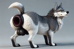 3d_(artwork) animal_genitalia anus balls butt canid canine canis digital_media_(artwork) feral genitals hyper hyper_anus male mammal mikeiscool12345 presenting presenting_anus presenting_hindquarters puffy_anus sheath solo wolf