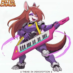 anthro armor brown_hair clothing eyes_closed eyeshadow female futuristic_armor hair keyboard_instrument long_hair machine makeup musical_instrument open_mouth playing_music simple_background smile solo tail white_background white_body thebigbradwulf jolene_(thebigbradwulf) armadillo humanoid mammal xenarthran animated digital_media_(artwork) short_playtime webm