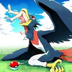 claws clothing footwear head_first predator/prey socks talons vore wings avian generation_3_pokemon human mammal pokemon_(species) swellow