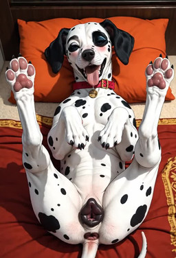 animal_genitalia animal_pussy anus bodily_fluids canine_genitalia canine_pussy collar dripping female feral fur genitals looking_at_viewer nude presenting pussy solo spots spotted_body tongue white_body white_fur diddlier canid canine canis dalmatian domestic_dog mammal animated short_playtime webm