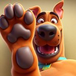 4_toes anthro big_nose canid canine canis close-up domestic_dog feet foot_fetish foot_focus great_dane hands_behind_head looking_at_viewer male mammal mastiff molosser open_mouth pawpads paws scooby-doo solo sombreru toes tongue