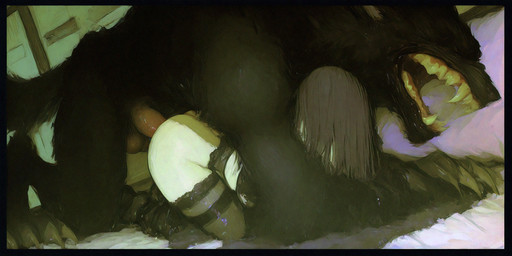 anthro balls bed black_body black_fur boots claws clothing duo female footwear fur furniture genitals hair horror_(theme) human_on_anthro human_on_bottom interspecies knotsferatu lace legwear lingerie long_hair male male/female muscular penetration penis sex shoes stockings vaginal vaginal_penetration canid canine human mammal werecanid werecanine werecreature werewolf hi_res