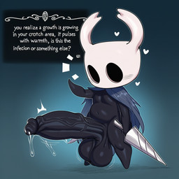 <3 anthro balls big_balls big_penis black_body blush bodily_fluids clothing dialogue dripping emanata erection foreskin genital_fluids genitals glans huge_balls huge_penis humanoid_genitalia humanoid_penis hyper hyper_genitalia hyper_penis long_penis male melee_weapon penis precum precum_drip precum_string retracted_foreskin small_but_hung solo text thick_penis throbbing_penis vein veiny_penis weapon hellsonger hollow_knight team_cherry protagonist_(hollow_knight) arthropod vessel_(species) 2025 english_text
