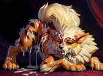 ambiguous_gender anatomically_correct arcanine bed bodily_fluids canid canine cum cum_drip cum_everywhere cum_on_ass cum_on_body cum_on_face cum_on_feet cum_on_ground cum_on_tail director_firewolf dripping excessive_cum excessive_genital_fluids feet feral fur furniture furryrock_(model) generation_1_pokemon genital_fluids hi_res looking_at_viewer looking_back looking_back_at_viewer mammal messy paws pokemon_(species) solo