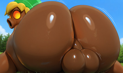 anthro balls big_balls big_butt brown_body butt butt_focus genitals glistening glistening_balls glistening_body glistening_butt glistening_genitalia huge_butt looking_back lying male plant rear_view solo spread_legs spreading dcx32 nintendo the_legend_of_zelda deku_link deku_(tloz) deku_scrub elemental_creature elemental_humanoid flora_fauna humanoid plant_humanoid tagme