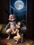 anthro bunnicula_(series) duo genitals humanoid_genitalia humanoid_penis male male/male penis gilbertaram bunnicula lagomorph leporid mammal rabbit vampire