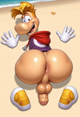 anus balls beach beach_background big_balls big_penis butt clothed clothing floating_hands footwear foreskin genitals hoodie humanoid_genitalia humanoid_penis long_foreskin looking_at_viewer male open_mouth partially_retracted_foreskin penis perineum presenting presenting_anus presenting_hindquarters sea seaside smile solo tongue topwear tuft water boxen549 rayman_(series) ubisoft rayman humanoid raypeople_(rayman) hi_res