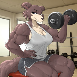Rating: s
ID: 119475
Date: 2025-08-02 13:13:21 -0400
Status: active
Score: 17
1:1 anthro beastars biceps big_breasts big_muscles bodily_fluids bottomwear breasts brown_body brown_fur canid canine canis cleavage clothed clothing confident deltoids dumbbell exercise female fur gym gym_bottomwear gym_clothing gym_shorts hand_on_hip hi_res inside juno_(beastars) looking_at_viewer mammal muscular muscular_anthro muscular_arms muscular_female muscular_thighs shirt shorts sitting smile solo sweat sweaty_arms sweaty_body tank_top thick_thighs topwear tuft unknown_director weightlifting weights wolf workout post #119475