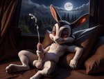 anthro bunnicula_(series) genitals humanoid_genitalia humanoid_penis male penis solo gilbertaram lagomorph leporid mammal rabbit vampire