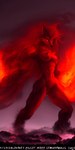 anthro attempted_signature belly breasts canid canine elemental_creature female fire fire_creature fox genitals mammal muscular pussy solo ty