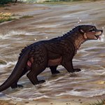 1:1 brown_body brown_fur colored detailed detailed_background female feral fur genitals hi_res lungfish1223 lutrine mammal mustelid pussy river_otter solo water