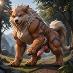 animal_genitalia animal_penis balls canine_genitalia canine_penis feral genitals knot male penis pokemon presenting presenting_penis quadruped solo ventti_(director) arcanine generation_1_pokemon pokemon_(species) hi_res