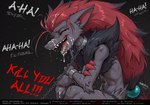 3_fingers ambiguous_gender anthro black_background blood bodily_fluids bruised chain claws crying cum cum_on_face cum_on_hair dark fingers genital_fluids grimdark hair handcuff implied_rape laughing long_hair messy_fur messy_hair open_mouth simple_background sitting solo tears text wounded rinkamo the_yiff_republic nintendo pokemon generation_5_pokemon pokemon_(species) zoroark absurd_res english_text hi_res