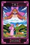 anthro belt brown_eyes card clothed clothing cloud cloudscape collar convenient_censorship dress duo eyelashes female footwear fortune_telling fur grass grassland hand_holding hat headgear headwear high_heels hood lake lakeside looking_at_another looking_at_viewer male mountain mountains multicolored_body multicolored_fur orange_body orange_fur outstretched_arms plant robin_hood_(disney) sky smile smiling_at_partner smiling_at_viewer tarot tarot_card text two_tone_body two_tone_fur trickypride maid_marian robin_hood canid canine fox mammal absurd_res hi_res watermark