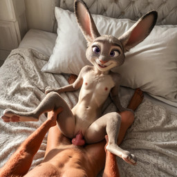 123kubik anthro disney duo female male male/female realistic sex zootopia judy_hopps nick_wilde canid canine fox lagomorph leporid mammal rabbit