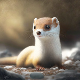 ambiguous_gender black_background dark_background feral looking_away midjourney outside realistic simple_background solo whiskers smu000 gulonine mammal marten mustela mustelid musteline true_musteline watermark
