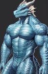 ambiguous_gender anthro dragon horn male muscular muscular_anthro pecs scales scalie solo spirit_shadow_(director)