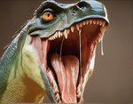 ambiguous_gender bodily_fluids close-up dripping feral mouth_shot open_mouth orange_eyes saliva saliva_drip solo teeth tongue tongue_out jelloponies dinosaur reptile scalie theropod tyrannosaurid tyrannosaurus tyrannosaurus_rex hi_res