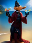 anatid anseriform anthro avian bird daffy_duck duck gilbertaram hi_res looney_tunes male solo warner_brothers