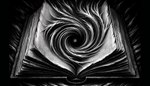 2023 black_background book energy magic portal simple_background forbiddentome black_and_white hi_res monochrome