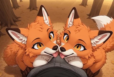 anthro autumn bald black_nose blinking bodily_fluids bottomwear breasts brown_body brown_fur bulge bulge_lick chest_tuft claws clothed_male clothing eyebrows fangs female first_person_view fluffy forest fur golden_eyes group group_sex hand_on_leg kneeling laughing leaf leaning leaning_forward licking looking_at_viewer looking_up male male/female male_pov medium_breasts nude nude_female orange_body orange_fur pants plant pupils raised_eyebrows saliva sex shirt slit_pupils smile teeth threesome tongue tongue_out topwear tree trio tuft white_body white_fur sagrael ambiguous_species canid canine fox mammal animated short_playtime webm