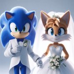 anthro clothed clothing crossdressing dress girly male male/male photo_shoot wedding wedding_dress miles_prower sonic_the_hedgehog