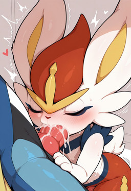 ambiguous_gender ambiguous_penetrated anthro anthro_on_anthro anthro_penetrated anthro_penetrating anthro_penetrating_anthro blush bodily_fluids cum cum_in_mouth cum_inside duo eyes_closed faceless_character faceless_male fellatio genital_fluids knot male male/ambiguous male_penetrating male_penetrating_ambiguous oral penetration penile sex anguirus12345 nintendo pokemon cinderace generation_8_pokemon inteleon pokemon_(species) hi_res