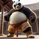 anthro big_butt bottomwear butt clothed clothing detailed_background detailed_fur male overweight shorts solo thick_thighs director_lerrmot master_po_ping giant_panda mammal ursid detailed