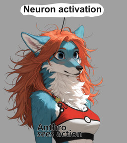 anthro badge big_pupils black_nose blue_body blue_eyes blue_fur blush breasts clothed clothing countershading dilated_pupils eyebrow_piercing eyebrows eyelashes facial_piercing female fur gesture grey_background hair long_hair looking_at_viewer messy_hair middle_finger multicolored_body multicolored_fur neck_tuft nose_blush nose_piercing nose_ring occult_symbol orange_hair pentagram piercing pokeball pupils raised_eyebrows ring_piercing septum_piercing septum_ring shirt simple_background solo star_(symbol) symbol text topwear tuft white_body white_clothing white_fur soloko kara canid canine canis mammal wolf digital_media_(artwork) english_text half-length_portrait hi_res meme portrait
