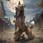 anthro canid canine female fingering mammal primal_dlove public public_nudity solo vaginal vaginal_fingering were werecanid werecanine werewolf