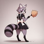 anthro clothing female maid_uniform solo uniform furhammer_(director) rambley_raccoon mammal procyonid raccoon