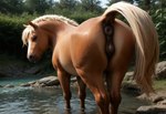 animal_genitalia animal_pussy brown_body equine_pussy female feral genitals looking_at_viewer looking_back night nude_female outside pussy quadruped solo tail_up mare_fan_ultimate equid equine mammal attempted_signature hi_res