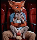 anal anal_penetration animal_genitalia anthro canine_genitalia disney duo female genitals knot male male/female penetration public theater ignobler sugar_arrafel zootopia judy_hopps nick_wilde canid canine fox lagomorph leporid mammal rabbit animated huge_filesize webm